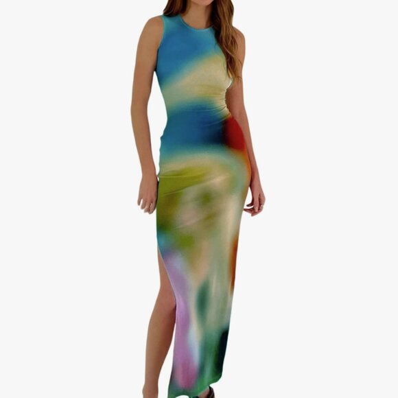 Colorful Maxi Dress - Size M - Picture 1 of 2